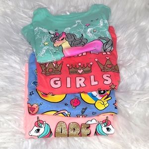 Lot of 4 girls graphic tops-XS